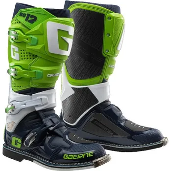 Moto obuv a Limitovaná edice - motokrosové boty Gaerne SG 12 NAVY/GREEN vel. 43 (Motokrosová obuv SG12)