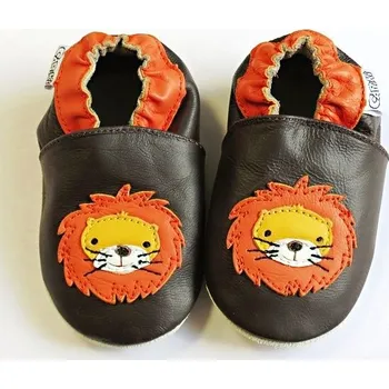 Capáčky CAPIKI Kožené capáčky - LVÍČEK KUBA 0-6 M