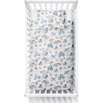 Příslušenství pro dětskou postel a kolébku 2-dílná sada do postýlky/postele bez výplně Retro kluk - 90X120 CM