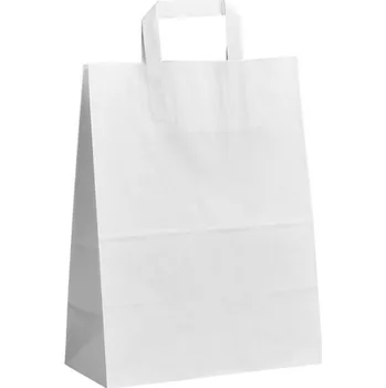 Papírová taška bílá Topcraft 26x10x33 TCBI04