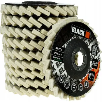 Příslušenství k brusce Black Lamelový plstěný leštící kotouč 125mm 10ks