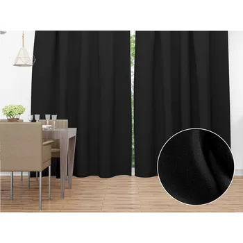 ubrus Dekorační závěs Rongo RG-014 Černý 140x140 cm