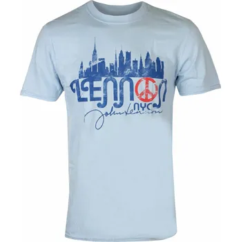 Pánské tričko Tričko metal pánské John Lennon - NYC Skyline LHT BLUE - ROCK OFF - JLTS17MLB - S
