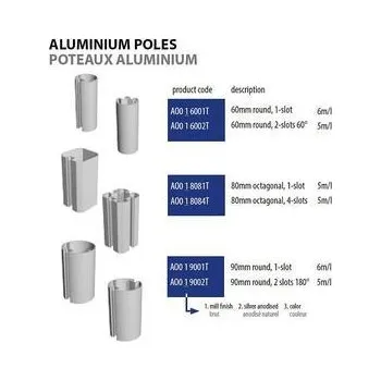 Stavební profil Profil stojna AO026001TNEW/6, stříbrný elox, délka 6m
