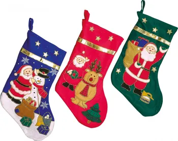 Vánoční dekorace Small foot by Legler DDLE1692 vánoční ponožka 3 ks 46 cm