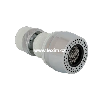 Perlátor TEXIM Spořič vody s kloubem a redukcí bílý - chrom lesk