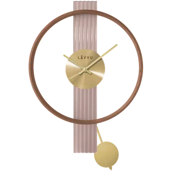 Hodiny LAVVU Luxusní dřevěné hodiny LAVVU ART DECO se zlatými detaily LCT4090 (LAVVU Luxusní dřevěné hodiny LAVVU ART DECO se zlatými detaily LCT4090)