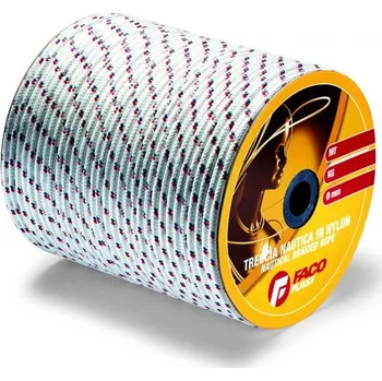 Lano FACO PLAST Nylonové lano 12mm, bílé, žíhané