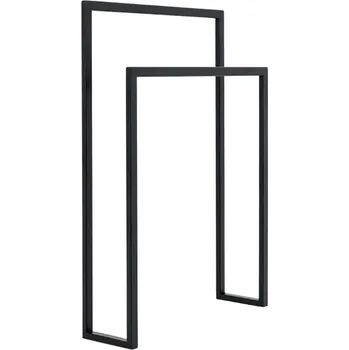 Držák na ručník Nordic Design Černý kovový věšák Hess