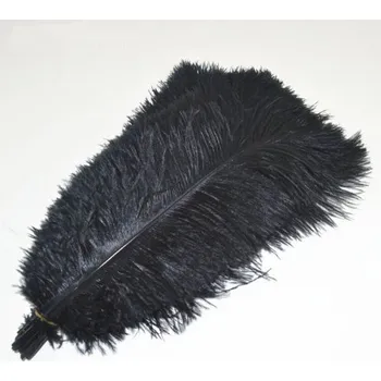 Pštrosí peří 20-25 cm, barva černá