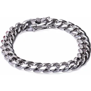 Drahý kámen Masivní náramek Pancer chirurgická ocel 22 cm obvod cca 22 cm