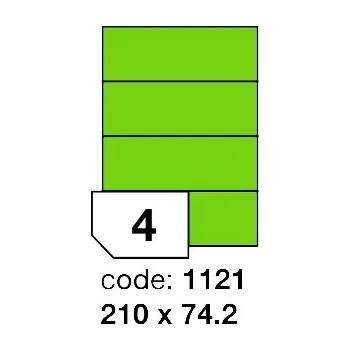 Speciální papír Samolepící etikety Rayfilm Office 210x74,2 mm 100 archů, fluo zelená, R0130.1121