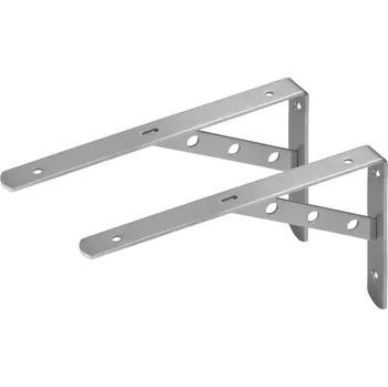 Onpira Nerezový držák police 15-40 cm [2ks] Model: A, Délka ramene: 20 cm