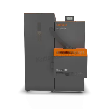 Kotel OPOP BIOPEL MINI KOMPAKT SET 225/ V9 40 kW (Peletový kotel, cena včetně hořáku, řídící jednotky V9, kompaktní násypky na 225 kg pelet)