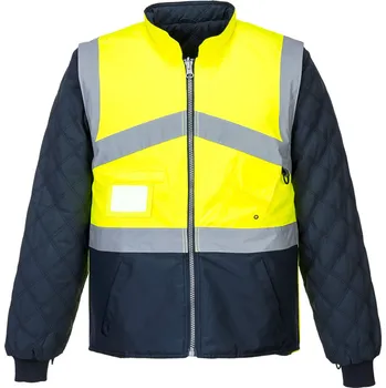 PORTWEST Oboustranná dvoubarevná bunda Hi-Vis Velikost: 3XL, Barva: žlutá-námořní modrá