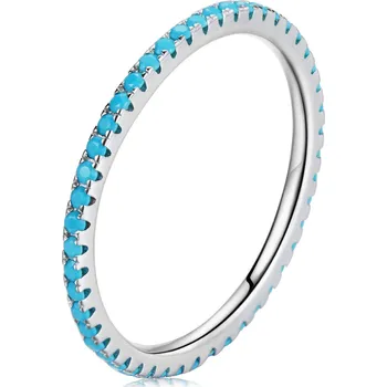 Prsten Elenys stříbrný prsten Třpytivá tyrkysová linie Velikost: 7 (EU: 54-56)