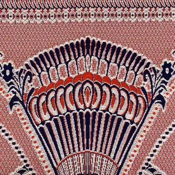 Úplet 18423, červeno-modrý vzor, š.180