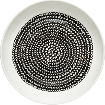 Talíř Marimekko Hluboký talíř Oiva Räsymatto 20,5cm, černý