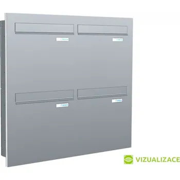 Poštovní schránka Poštovní schránka A-04 - do dveřního panelu - lakovaná - RAL 7016 MAT. - ANTRACIT