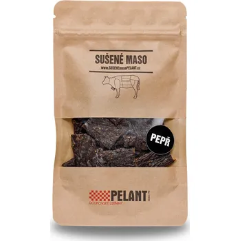 Sušené maso - Pepř Hmotnost: 50 g přírodní: hovězí maso, sůl, pepř