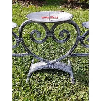 Svícen Kovový, kovaný svícen Srdíčko 8