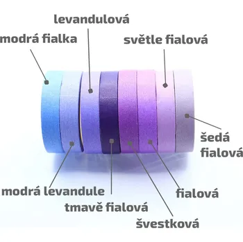Náplň do diáře CuteArt Barevná washi páska - fialové odstíny Barva dle výběru: modrá fialka