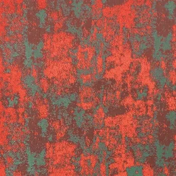 Dekorační látka ADRIAN šedá, oranžové skvrny, š.300