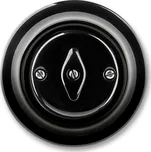 Decento® spínač č.6 (1) schodišťový otočný 3560K-C06345 N černý porcelánový ABB