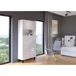 BIM Psací stůl rozkládací regál HOMI, bílý lesk