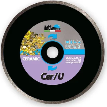 Brusný kotouč CMN-KARNASCH Diamantový kotouč CER/S CER U na keramiku Průměr (mm): 230, Rozměry segmentu: 1,7x8, Upínací otvor: 25,4
