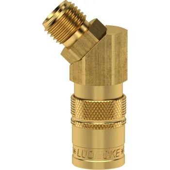 ESDMF 101 A-45AB (rychlospojka ESDMF M10x1 vnější 45° ventil, DN6, mosaz)