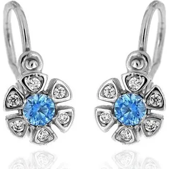 Náušnice Zlatnictví U Kostela Dětské náušnice modré kytičky 817M 562896829