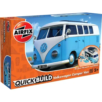 Zacvakávací model auta VW Camper modrý 1:20 - Airfix J6024 (Zahradní železnice)