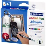 Centropen Centropen, 27378, Decor pen, sada akrylových popisovačů, metalické, 9 ks