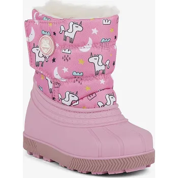 Dívčí zimní obuv Dívčí sněhule COQUI MIKi Powder pink unicorn 20/21