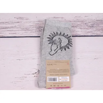 Dámské ponožky CNB BERLIN Ponožky DE 34979 šedé se sluncem velikosti ponožek: 26-28 (EUR vel. 39-42)