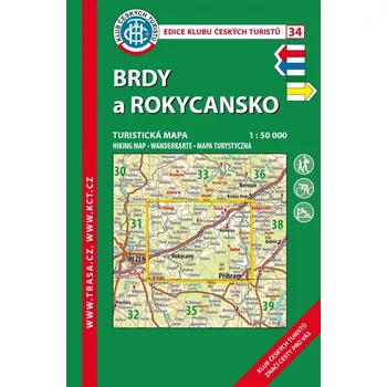 Mapy 34 Brdy a Rokycansko, 8. vydání, 2018 - turistická mapa