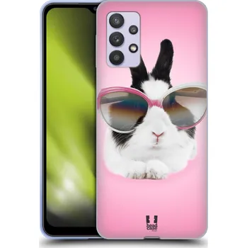 Pouzdro na mobilní telefon Plastový obal HEAD CASE na mobil Samsung Galaxy A32 5G vzor Legrační zvířátka roztomilý králíček s brýlemi růžová (Zadní kryt pro mobil Samsung Galaxy A32 5G vzor Legrační zvířátka roztomilý králíček s brýlemi růžová)