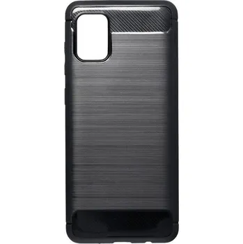 Náhradní kryt pro mobilní telefon Pouzdro silikon Samsung A315 Galaxy A31 Forcell Carbon s výztuhou černé