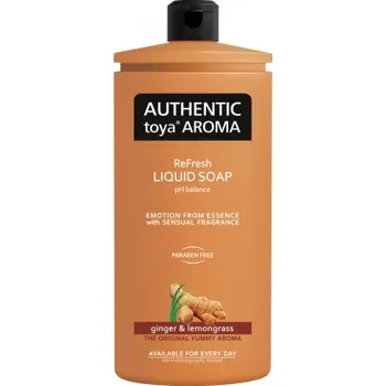 Mýdlo Authentic Toya Aroma ginger & lemongrass náhradní náplň tekuté mýdlo, 600 ml