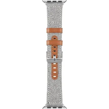 Ostatní příslušenství k chytrým hodinkám eses Kožený formální řemínek pro Apple Watch - Světle šedý 42mm, 44mm, 45mm, 49mm