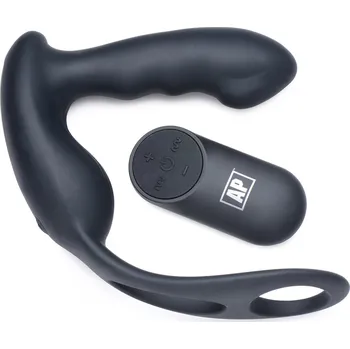 Vibrátor Alpha-Pro 7X P-STRAP Milker Vibrating Prostate Stim with Cock & Ball Harness