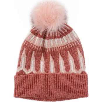 Čepice CIHLOVÝ KULICH S NORSKÝM VZOREM Vero Moda