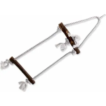 Hračka pro ptáka Žebřík BIRD JEWEL provazový + dřevěné příčky 50 cm (1ks)