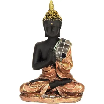 Soška Buddha resin 10 cm černý