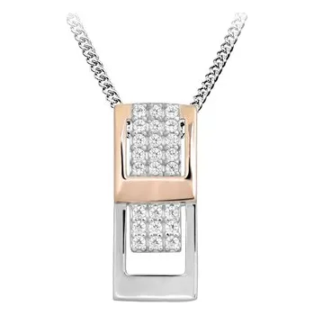 Přívěsek Zlatnictví Helios Stříbrný přívěsek s Rose gold zlacením