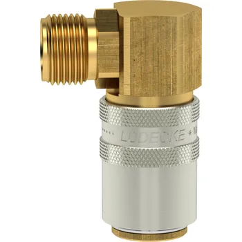 Příslušenství pro vzduchotechniku ESH 38 AL-90 (rychlospojka ESH G3/8" vnější prodl. 90°, DN9, mosaz)