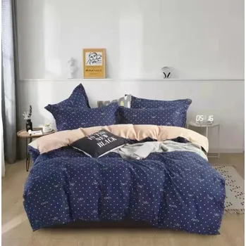 Povlečení Numberoplus Bavlněné povlečení oboustranná, modrá - RIBBON