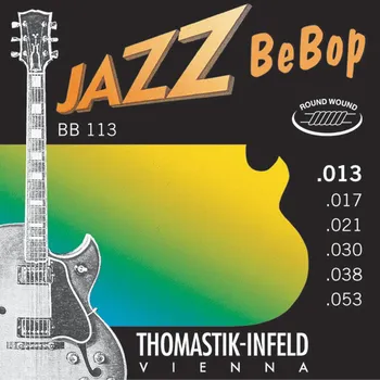 Struna pro kytaru a smyčcový nástroj Thomastik Infeld Thomastik struny E-kytaru Jazz BeBop Nickel Round WoundSatz 013rw BB113 7717