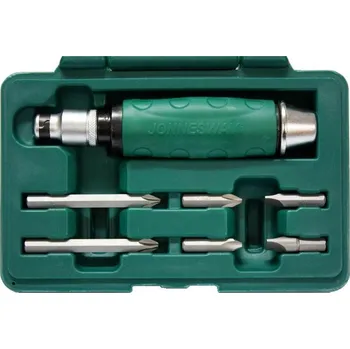 Šroubovák Úderový šroubovák + bity v sadě JONNESWAY